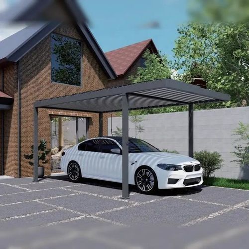 Domestic use carport - ST-100-E-KD - ALUX Pergola - garage / for parking lots / customizable
