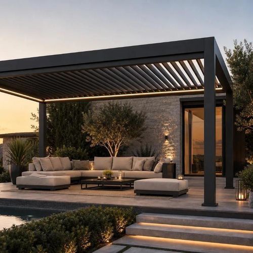 Sun shade louvers pergola - ALUX Pergola - wall-mounted / self-supporting / aluminum