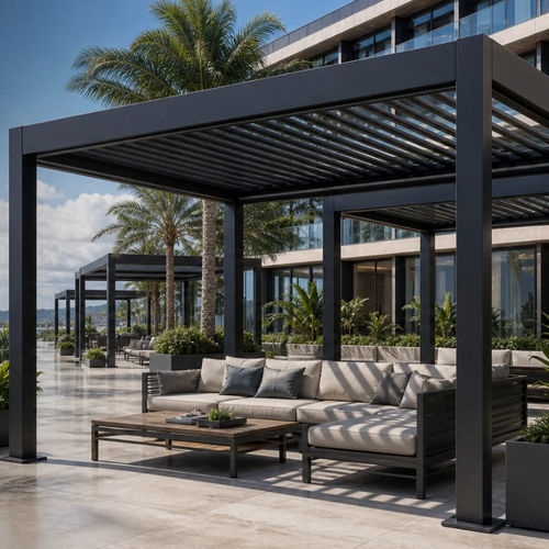 Self-supporting pergola - ALUX Pergola - anchored / aluminum / steel