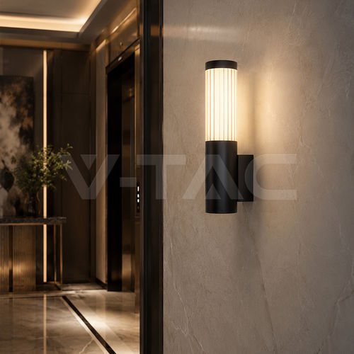Contemporary wall light - 24311 - V-TAC - indoor / stainless steel / round