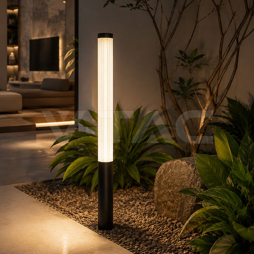 Garden bollard light - 24313 - V-TAC - for public spaces / contemporary / stainless steel