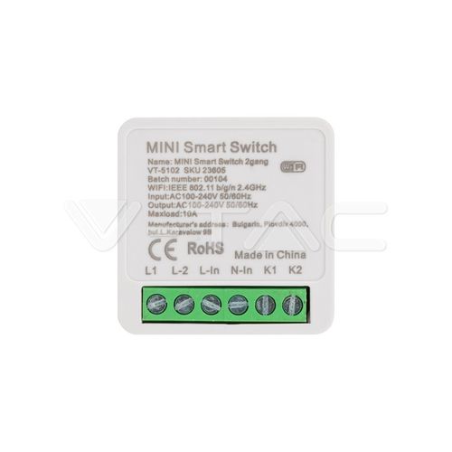 Home automation system switch - 23605 - V-TAC - touch / recessed / PC