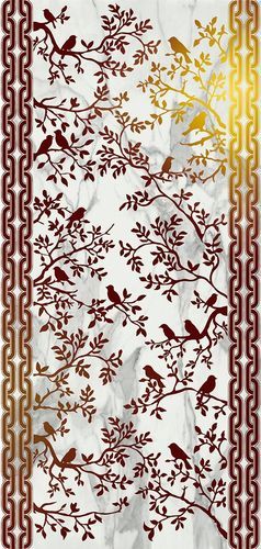 Porcelain tile - Birds - ROCED - metallized / interior / indoor