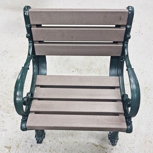 Contemporary bench - NOBLA - Urban'Ex - cast iron / made from recycled materials / with backrest