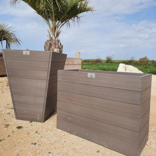 Recycled plastic planter - OZON - Urban'Ex - rectangular / contemporary / for public space