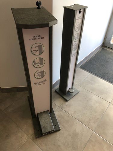 Sanitizer stand - CLM-23 - Urban'Ex - touchless / steel / commercial