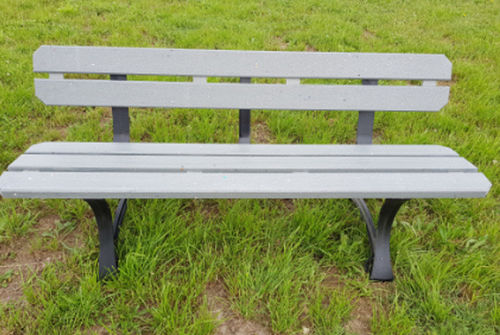 Contemporary bench - KR-SI-BC - Urban'Ex - recycled plastic / with backrest / without armrests