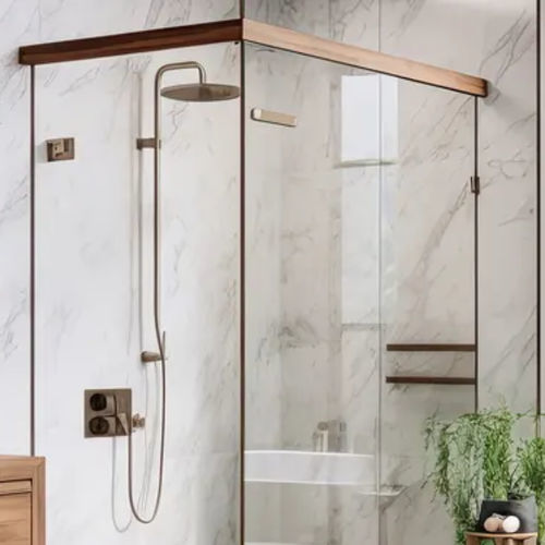 Transparent glass panel - TIMELESS&reg; - Saint Gobain Glass France - clear / for shower / bathroom