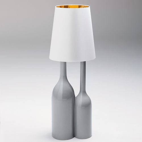 Table lamp - CHAMPAGNE 2 - BOSA - fabric / ceramic / original design