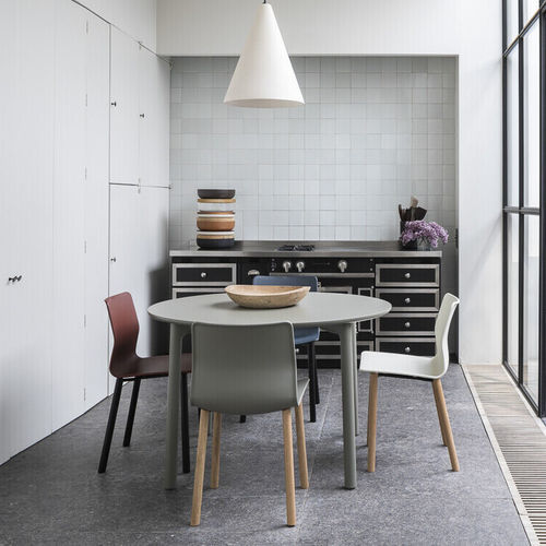 Contemporary chair - VVD - BULO - indoor / wooden / plastic