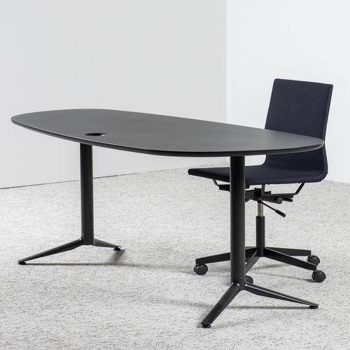 Contemporary boardroom table - KEI - BULO - MDF / metal / metal base