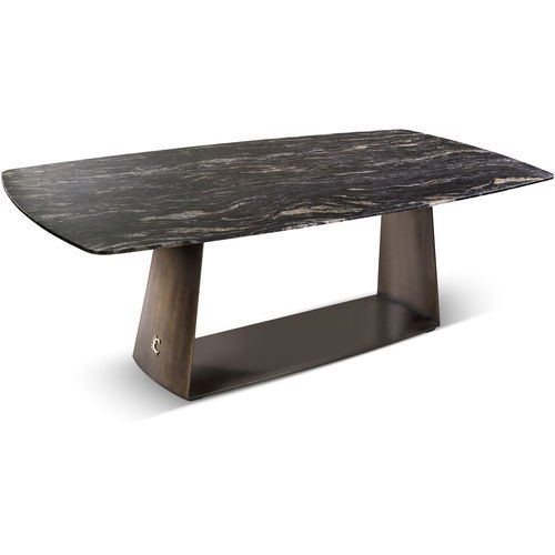 Contemporary table - TESEO - CANTORI - wooden / wooden base / rectangular