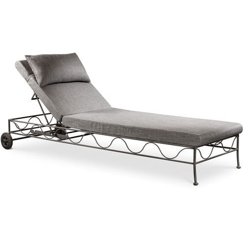 Fabric sun lounger - BAHAMAS NEW - CANTORI - iron / indoor / with removable cover