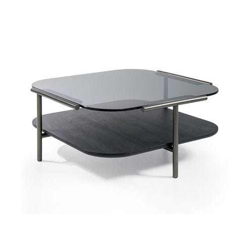 Contemporary coffee table - CLOUD - CANTORI - metal / glass / metal base