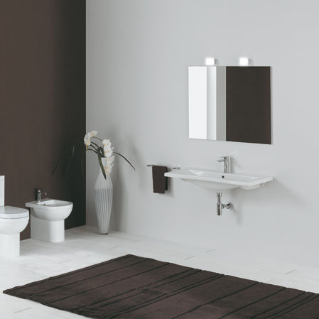 Wall-mounted washbasin - CLEVER 60 - Ceramica Althea - ceramic / rectangular / 1-hole
