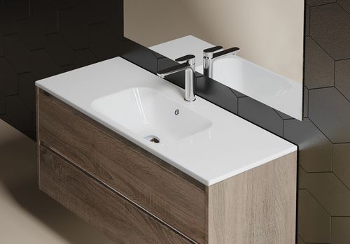 Wall-mounted washbasin - COVER SLIM 106 - Ceramica Althea - ceramic / rectangular / 1-hole