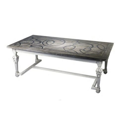 Classic dining table - CHELINI 1898 : ART. 1261 + TOP 6000 - CHELINI - solid wood / solid wood base / rectangular