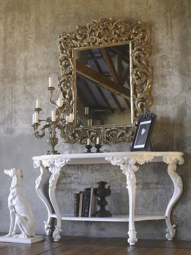 Classic sideboard table - ART. 2081 - CHELINI - wooden / wooden base / half moon