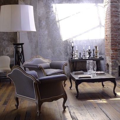 Classic armchair - CHELINI - fabric / wooden / bergere