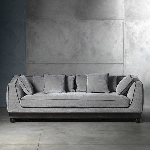 Contemporary sofa - PARIS - CHELINI - fabric / cushion / brown