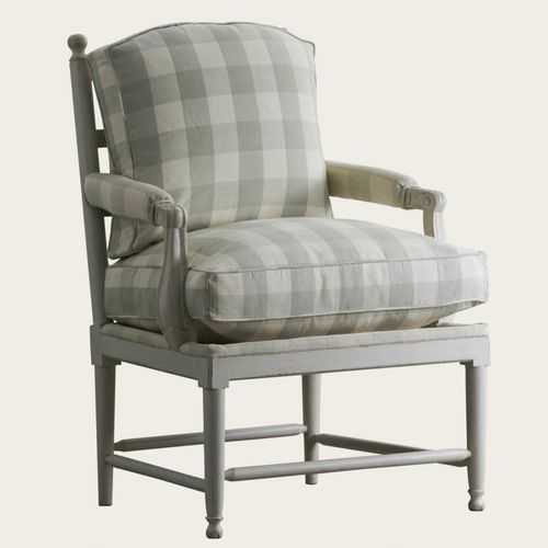 Gustavian style armchair - GUS 022  - CHELSEA TEXTILES - fabric / solid wood / painted wood