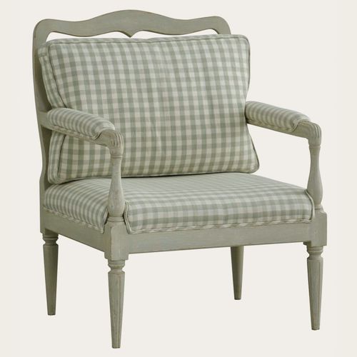 Gustavian style armchair - GUS 023  - CHELSEA TEXTILES - fabric / solid wood / painted wood