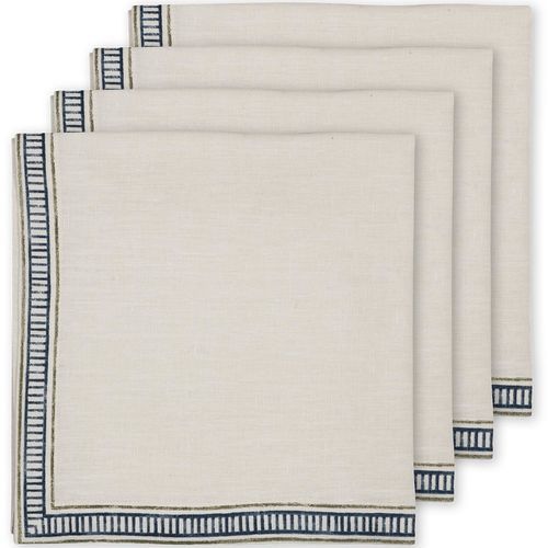Cloth napkin - GARDEN  - CHELSEA TEXTILES - linen / hand-printed