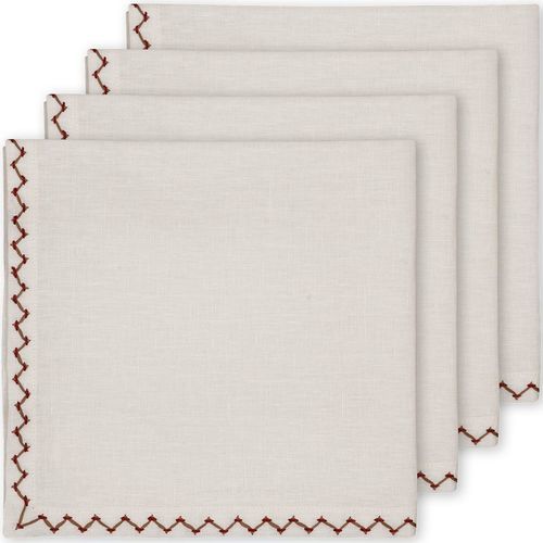 Dinner napkin - ZIG-ZAG CHAIN  - CHELSEA TEXTILES - cloth / linen / geometric