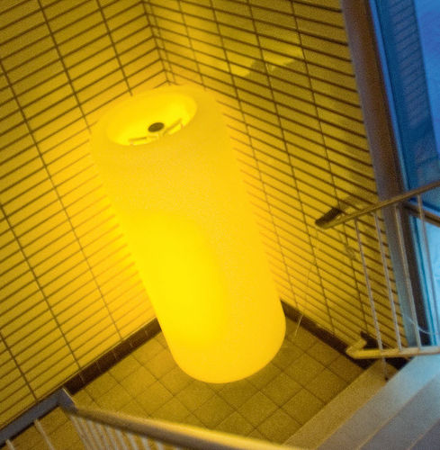Contemporary light column - D2V2 - DARK AT NIGHT NV - polyethylene / metal / LED