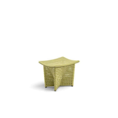 Contemporary side table - DAYDREAM - DEDON GmbH - synthetic fiber / aluminum base / rectangular