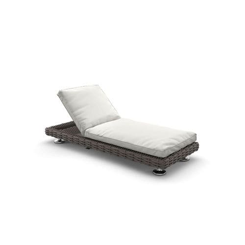 Contemporary sun lounger - PAROS  - DEDON GmbH - fabric / synthetic fiber / aluminum