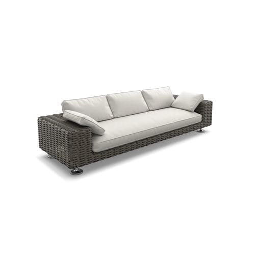 Contemporary sofa - PAROS - DEDON GmbH - outdoor / fabric / teak