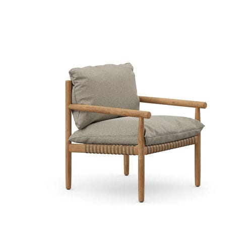 Contemporary armchair - TIBBO  - DEDON GmbH - fabric / synthetic fiber / teak