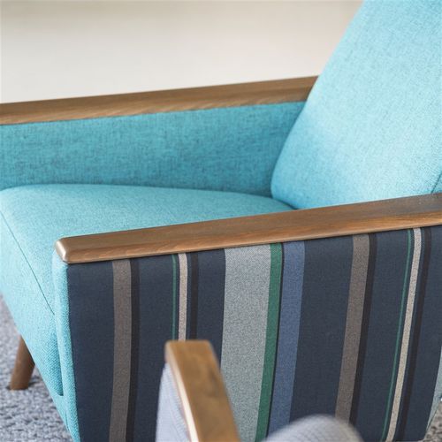 Upholstery fabric - TWEED FR - DESIGNERS GUILD - for curtain / striped / plaid