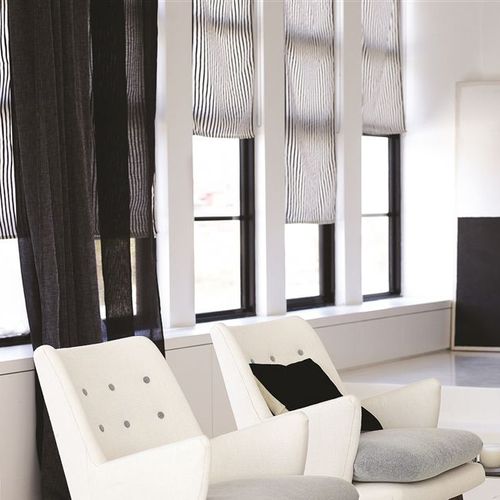 Upholstery fabric - ESSENTIALS BLACK & WHITE  - DESIGNERS GUILD - for curtain / patterned / plain