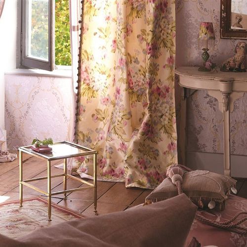 Curtain fabric - WHITEWELL - DESIGNERS GUILD - floral pattern / printed