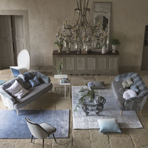 Contemporary rug - PHIPPS SKY - DESIGNERS GUILD - plain / silk / rectangular