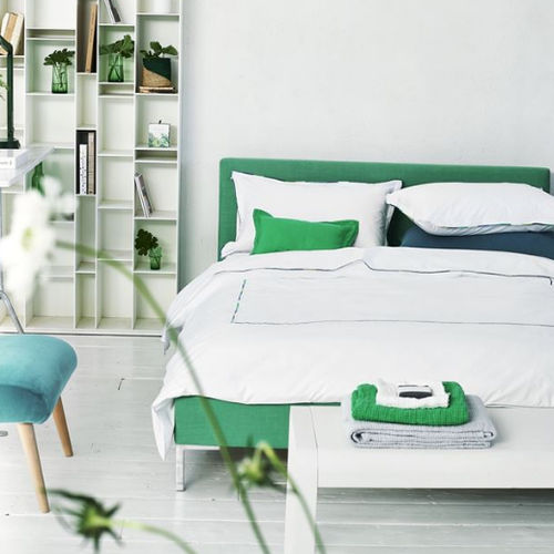 Cotton bedding - PIMLICO AQUA - DESIGNERS GUILD