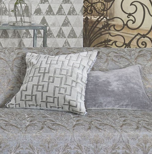 Square cushion - JEANNERET - DESIGNERS GUILD - geometric / gray