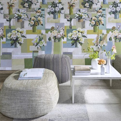Contemporary wallpaper - POTTERY STUDIO  - DESIGNERS GUILD - patterned / fabric look / multi-color