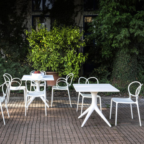 Contemporary dining table - APP - DRIADE - rotomolded polyethylene / polyethylene base / square