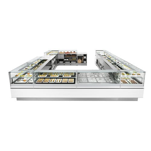Counter refrigerated display case - MIX - IFI - for pastry shops / for bakery / white