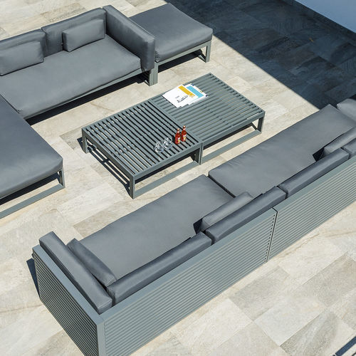 Contemporary coffee table - DNA  - GANDIA BLASCO - thermo-lacquered aluminum / anodized aluminum / aluminum base