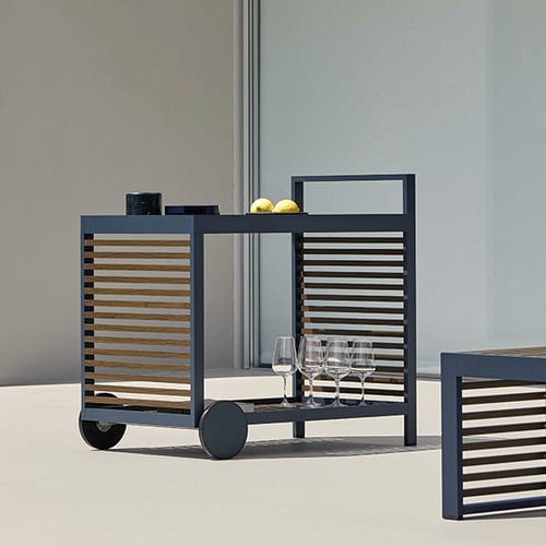 Home service trolley - DNA  - GANDIA BLASCO - anodized aluminum / thermo-lacquered aluminum