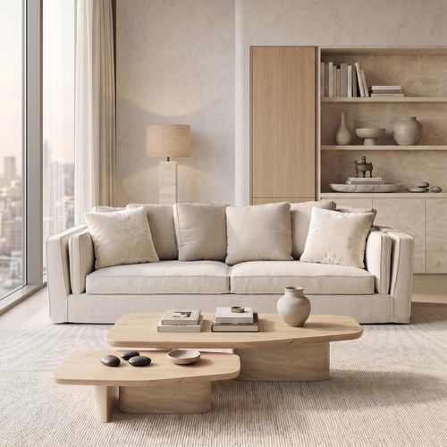 Design sofa - LANDSCAPE - VILLEVENETE BY GATTI - fabric / with armrests / with removable cushion