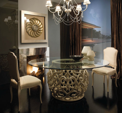 New Baroque design table - MEDEA - GIUSTI PORTOS - glass / oval