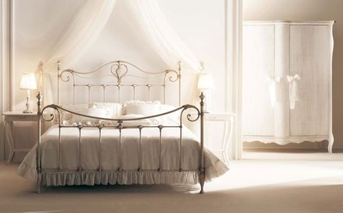 Double bed - MELODY - GIUSTI PORTOS - classic / wrought iron