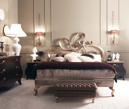 Double bed - GISELLE - GIUSTI PORTOS - New Baroque design / wooden