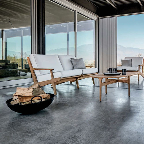 Contemporary sofa - BAY - GLOSTER - garden / fabric / with armrests