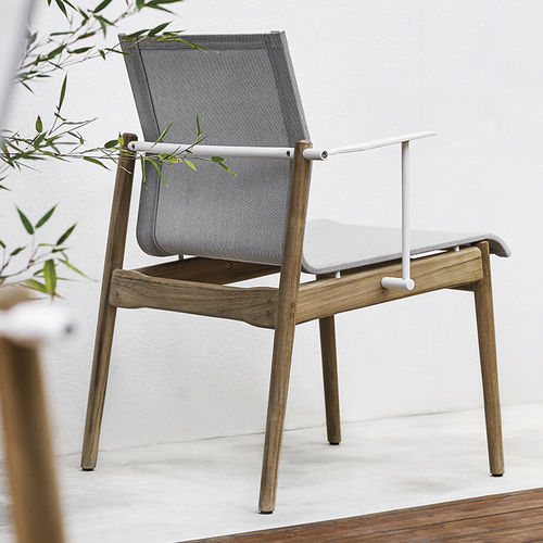 Contemporary chair - SWAY - GLOSTER - outdoor / fabric / aluminum